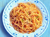 Tomato Spaghetti Recipe – Indian Vegetarian Spaghetti Recipe
