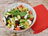 Caprese Salad Bowl with Tomato, Mozzarella & Avocado for One