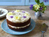 Lavender Honey Cake with a Scent of Lemon & Honey Cream Cheese Icing