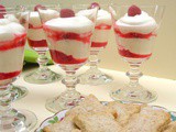 Raspberry Syllabub with Chardonnay Vanilla Biscuits
