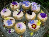 Rhubarb Fairy Cakes and Edible Flowers