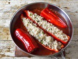 Stuffed Red Peppers in Tomato Sauce – Food for Thought Syria