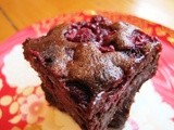 Rich raspberry brownie