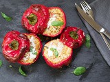 Roasted Stuffed Peppers with Breadcrumbs