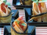 Pasta alla norma finger food