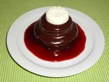 Chocolate Ganache Brownie With Raspberry Coulis (Sort Of)