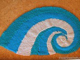 Knitting a Seashell Floor Rug