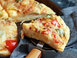 Cheese burst pizza recipe | Whole wheat veg cheese burst pizza recipe