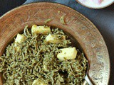 Palak pulao recipe | how to make palak pulao, spinach pulao recipe
