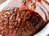Instant Pot Ham with Honey Mustard Pomegranate Glaze
