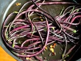Kaua'i, Day 1: Purple Long Beans with Garlic and Mustard Seeds