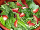 Peppery Greens with Strawberries