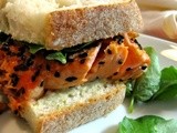 Wasabi Salmon Sandwiches