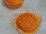 Eggless Butterless Carrot & Orange Muffins