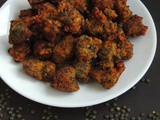 French Green Lentils Fritters/Le Puy Green Lentils Pakodas