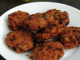 Instant Red Rice Flakes Vadas/Instant Poha Onion Vadas