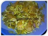 Tangy Lemon Bhel Chat with lace chips
