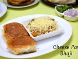 Cheese Pav Bhaji | Mumbai Street Style Cheesy Pav Bhaji