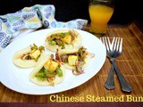 Chinese Steamed Bao Buns with Roasted Paneer and Vegetables