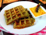 Savory Waffle with Sprouted Moong Dal Pancake | Pesarattu Waffle ~ Indian Style