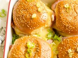 Baked Garlicky Ham and Cheese Sliders