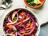 Easy and Simple Purple Cabbage Coleslaw for Tacos
