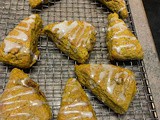 Pumpkin-Pecan Scones made using the grated butter technique