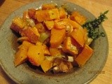 This makes us want to eat healthy -- Butternut Squash with Leeks