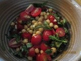 Tomato, Basil and Garbanzo Salad – a great way to utilize fresh herbs
