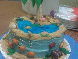 A Day at the Beach Cake & Cupcakes