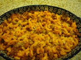 Gluten Free Cheesy Cheeseburger Baked Macaroni & Cheese