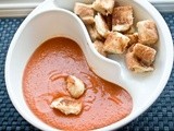 Hearty & Creamy Tomato Soup w/ Grilled Cheese Croutons