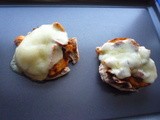 Open Faced Chicken & Mushroom Grilled Cheese Sandwich
