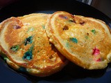 Peanut Butter m&m Buttermilk Pancakes