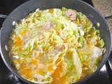 Spicy Sausage, Cabbage & Rice Soup
