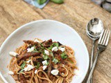 Roasted Eggplant and Garlic Pasta with Labneh