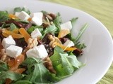 Rocket salad with Apricots, Walnuts and Fig-balsamic Vinagrette