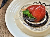 A Two in One Dessert:Vanilla Panna Cotta With Plums-Chilly Sorbet