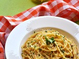 Spaghetti Aglio e Olio or Pasta with Garlic & Oil; Light Meal On Mondays; Stepwise