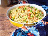 Couscous Upma with Toasted Sunflower Seeds