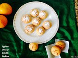 Eggless Orange Crinkle Cookies