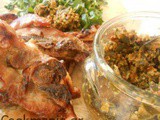 Lamb Chops and tapenade with Sun-dried tomatoes and caper leaves