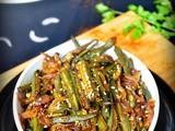 Bhindi do pyaza recipe / okra - onions stir fry - bhindi sabzi