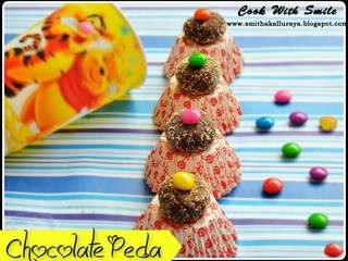 Chocolate pedas / marie biscuit chocolate balls - no cook recipe for kids