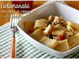 Calamarata con coda di rospo e olive taggiasche – Calamarata pasta with monkfish and taggiasche olives