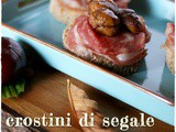 Crostini di segale con castagne, pancetta e miele …l’antipasto per StagioniAMO! – Rye toasts with chestnuts, pancetta and honey