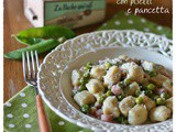 Gnocchi di pastinaca con piselli e pancetta – Parsnip gnocchi with peas and pancetta