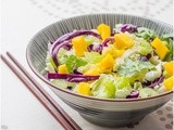 Asian Coleslaw with Red Cabbage and Mango