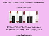 Diva Likes Coloressence Lipsticks Giveaway