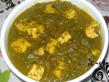 Palak Paneer (Spinach Based Paneer Curry)